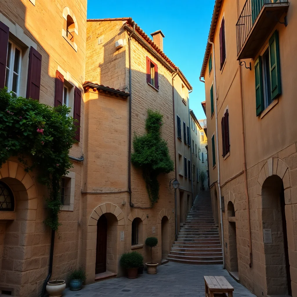Village provençal en secteur sauvegardé, bâtisses en pierre protégées